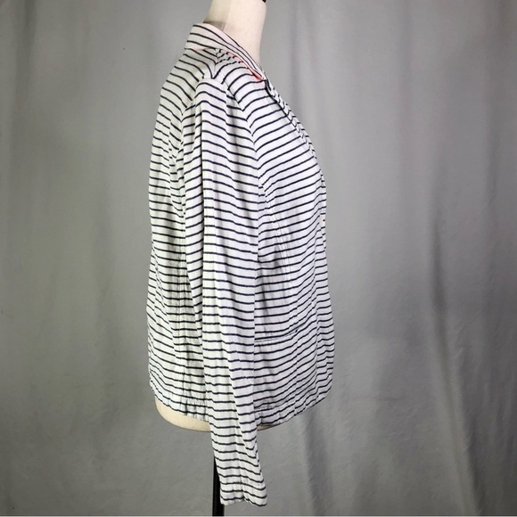 Gap Academy Blazer white blue striped double lawn cotton 10 - Picture 2 of 13
